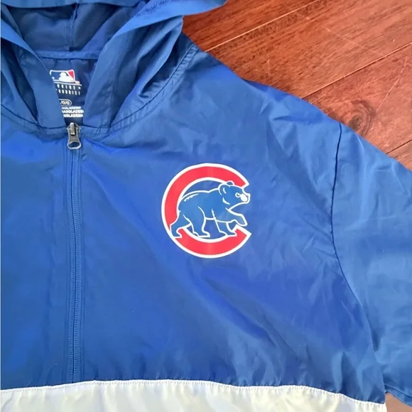 Genuine Merchandise Chicago Cubs Blue and Red Windbreaker Large - Picture 3 of 5